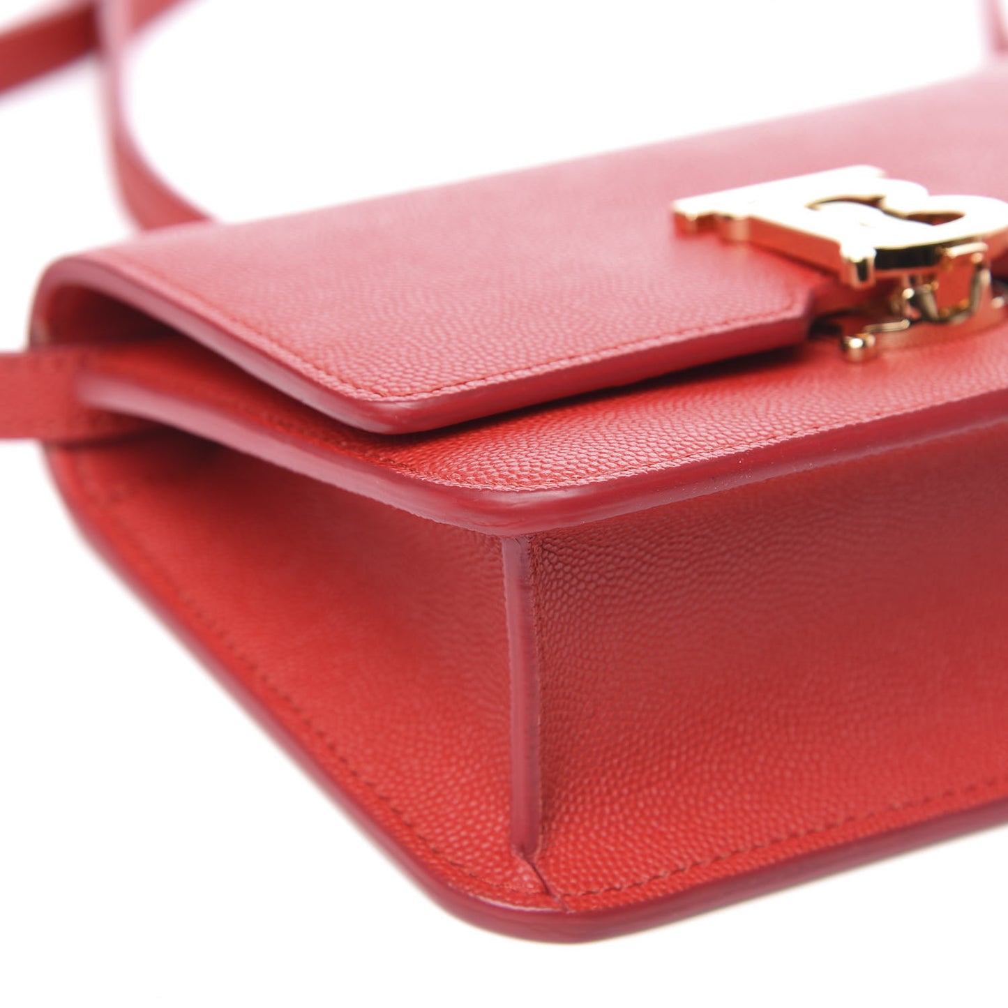 Grainy Calfskin Small TB Bag Bright Red