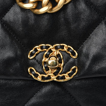 Chanel Goatskin Quilted Medium 19 Flap Black 7 of 11