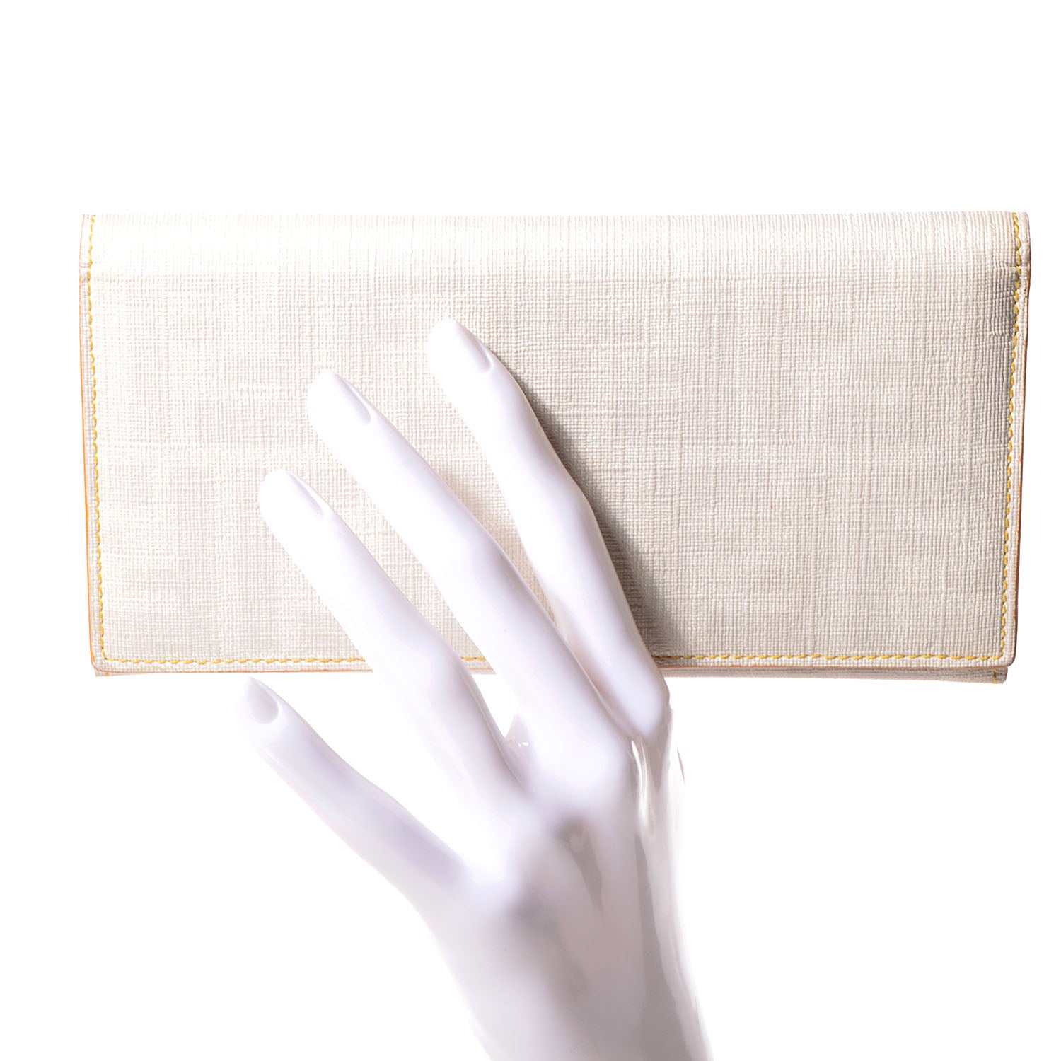 Fendi Zucca Spalmati Vitello Elite Continental Wallet White 2 of 10