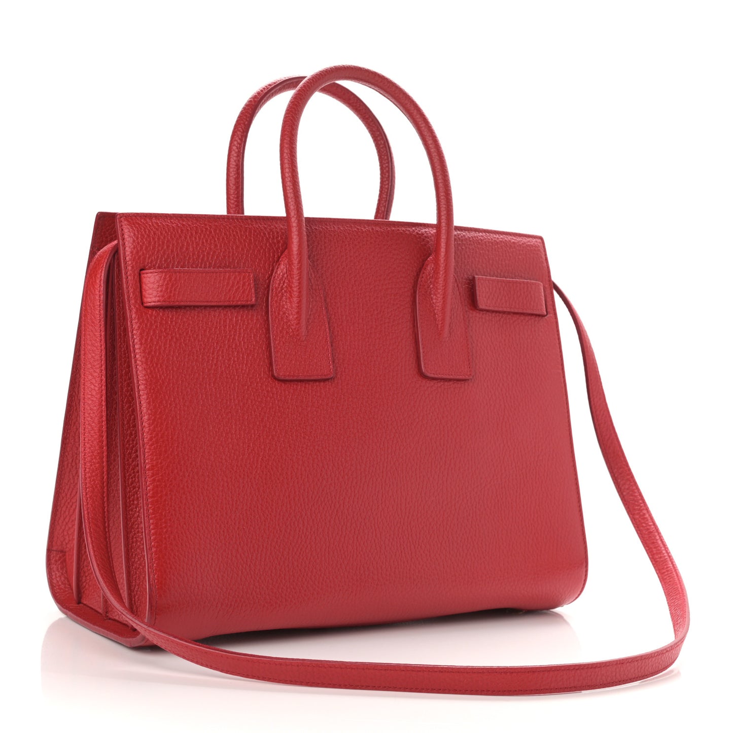 Grained Calfskin Small Sac De Jour Lipstick Red