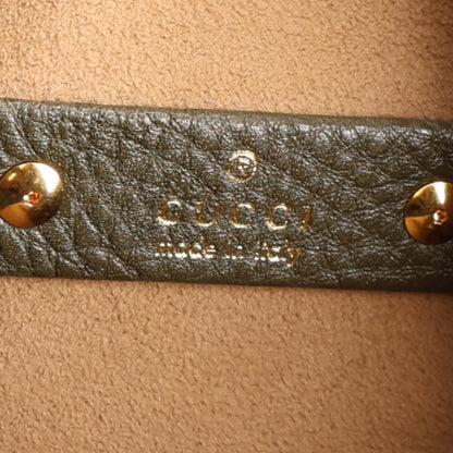 Gucci Grained Calfskin Softbit Maxi Shoulder Bag Forest Green 7 of 11