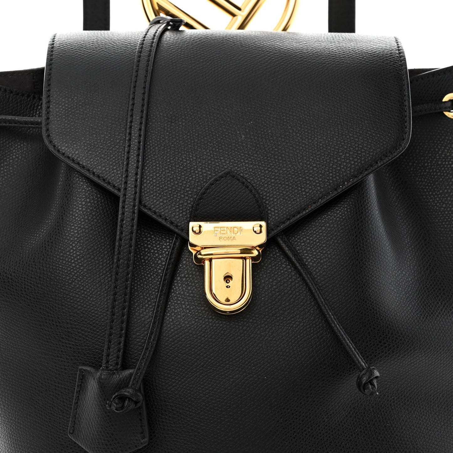 Vitello Cruise F is Fendi Drawstring Backpack Black