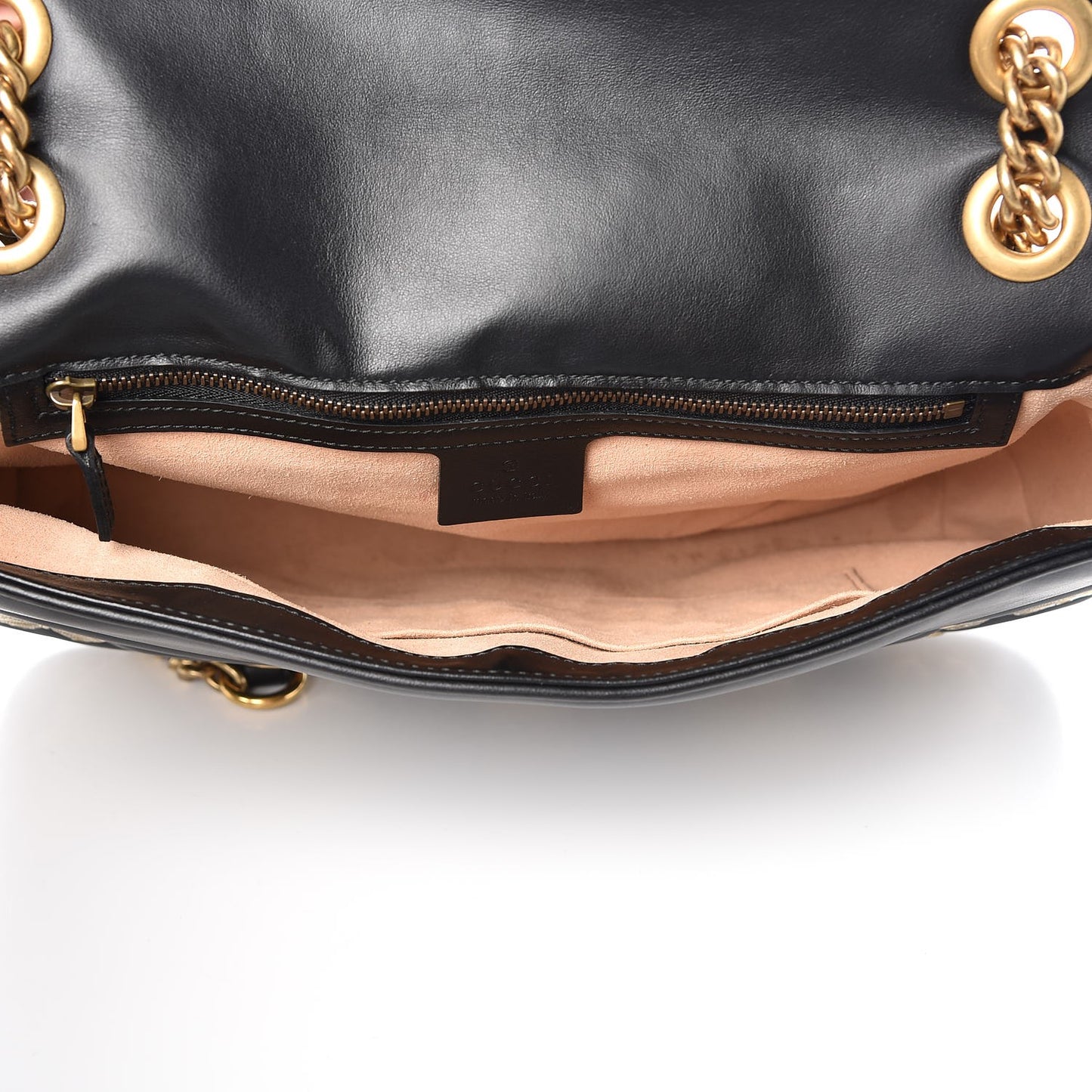 Calfskin Matelasse Animal Studs Medium GG Marmont Shoulder Bag Black