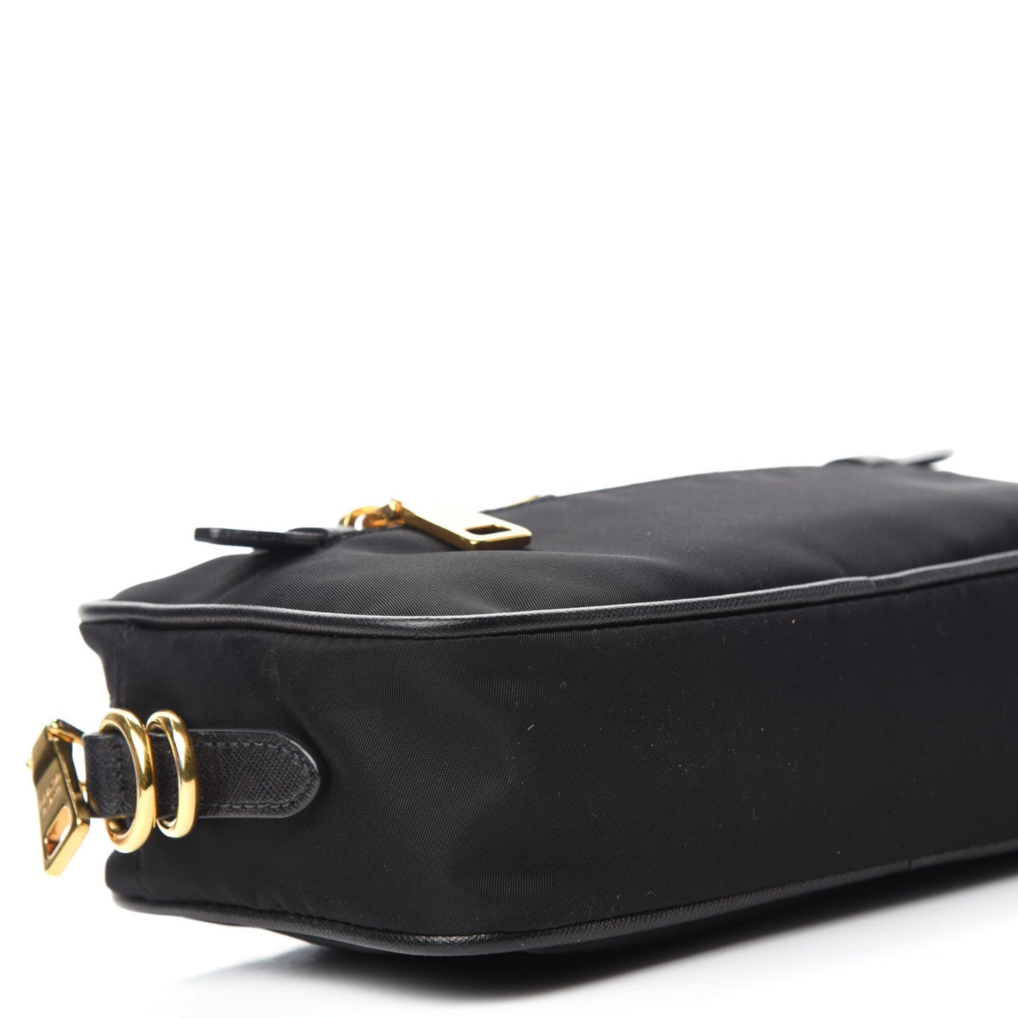 Tessuto Nylon Saffiano Small Crossbody Bag Black