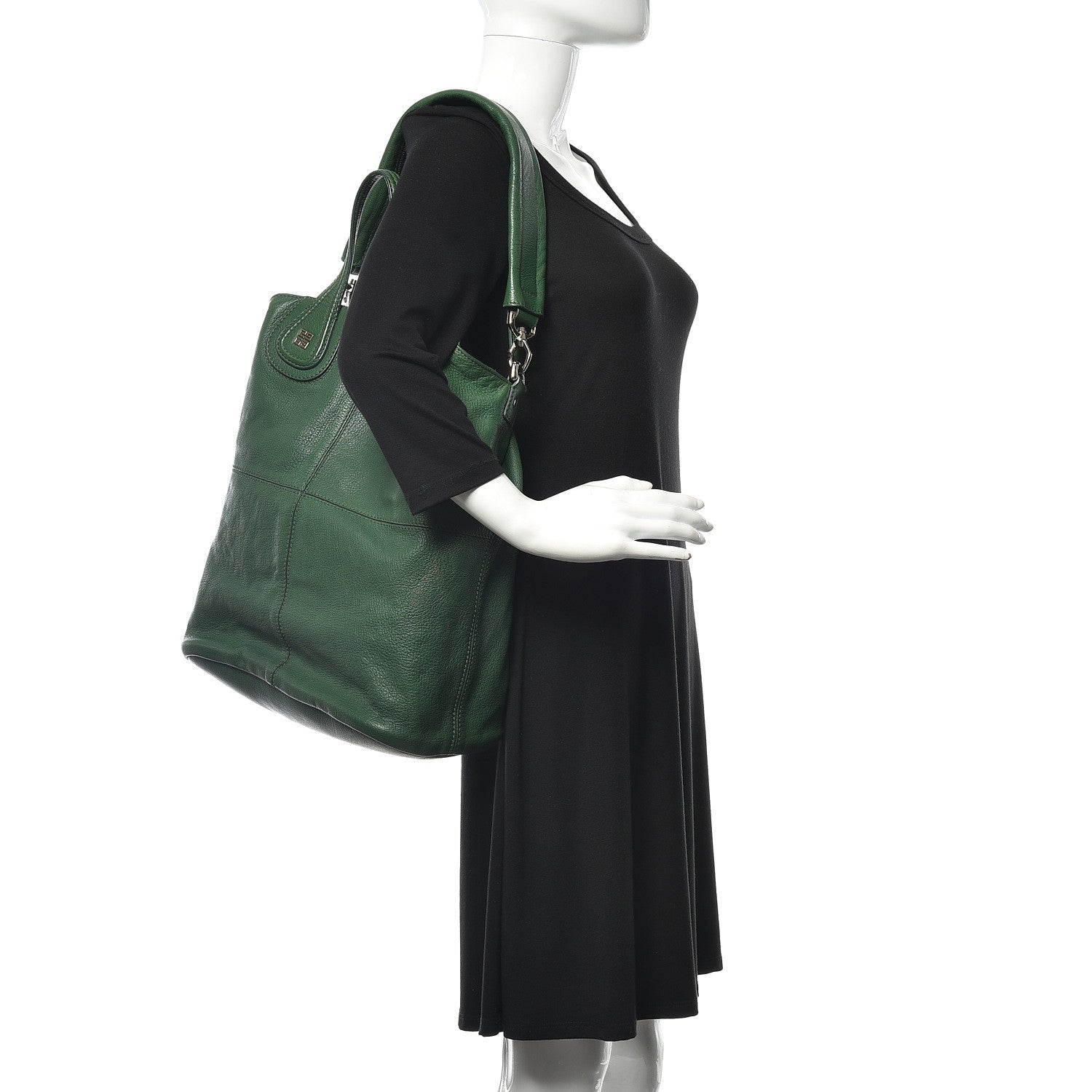 Givenchy Grained Calfskin North South Nightingale Green 2 of 10