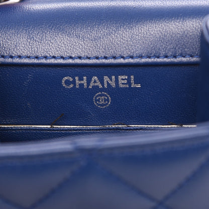 Chanel Lambskin Quilted CC Phone Holder Blue 8 of 10