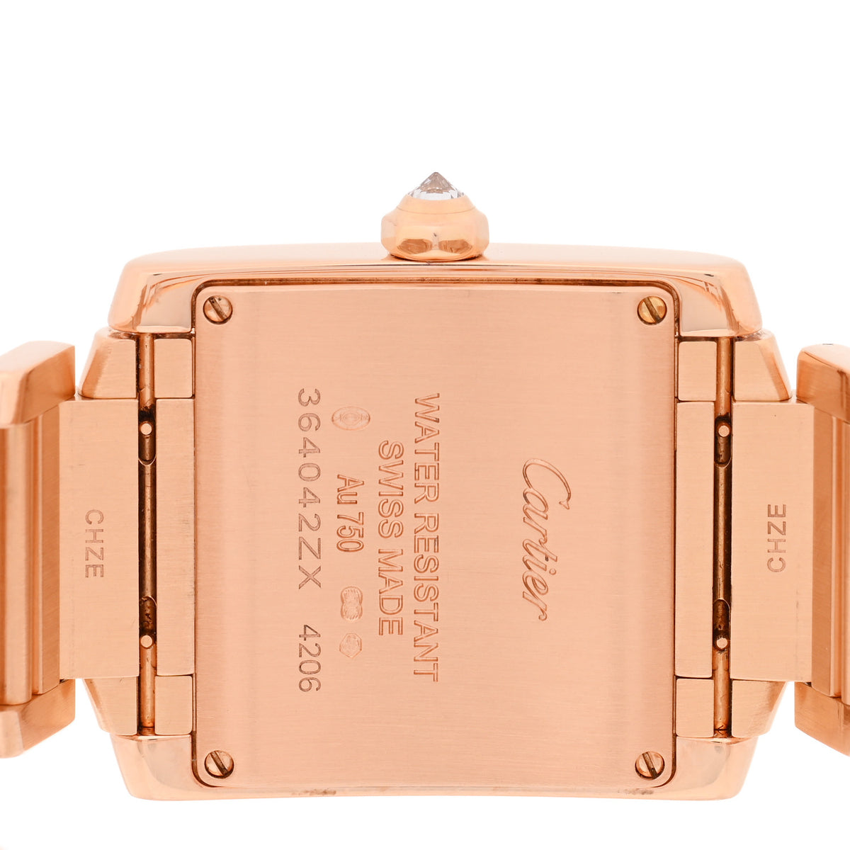 Cartier 18K Pink Gold Diamond Bezel 25mm Tank Francaise Quartz Watch 4 of 5