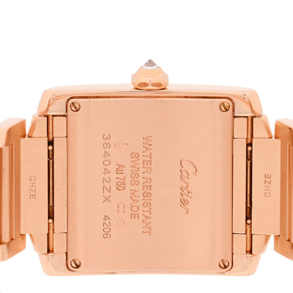 Cartier 18K Pink Gold Diamond Bezel 25mm Tank Francaise Quartz Watch 4 of 5