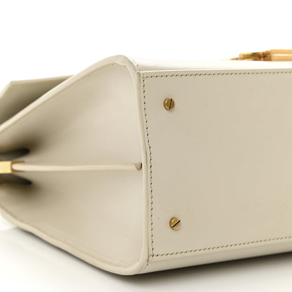 Saint Laurent Smooth Calfskin Medium Classic Monogram Cassandra Top Handle Crema Soft Rouge Legion 10 of 11