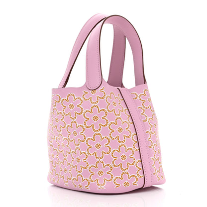 Hermes Swift Micro Lucky Daisy Picotin Lock Mauve Sylvestre 3 of 11