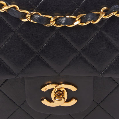 Chanel Lambskin Quilted Medium Double Flap Black 7 of 9