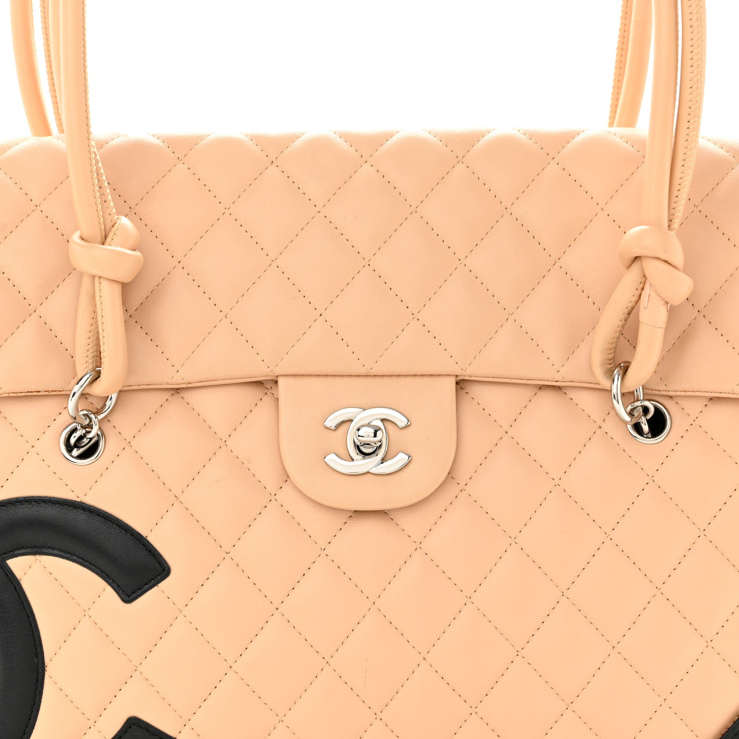 Chanel Calfskin Quilted Large Cambon Flap Beige Black Beige Black 8 of 14
