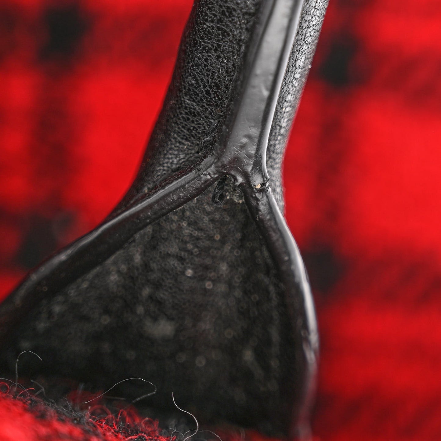 Wool Tartan Rive Gauche Noe Tote Red Black