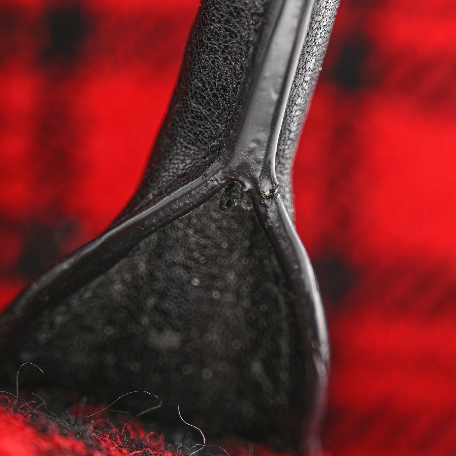 Saint Laurent Wool Tartan Rive Gauche Noe Tote Red Black 12 of 12