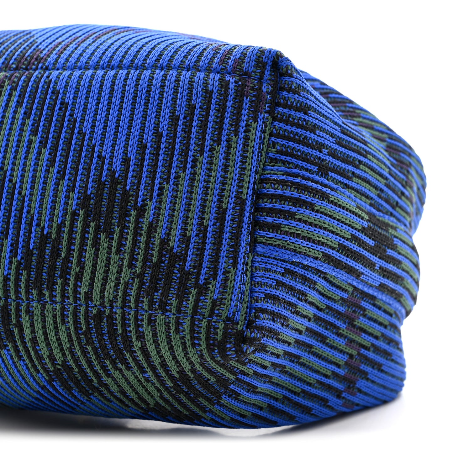 Canvas Knitted Check Mini Peg Duffle Bag Knight
