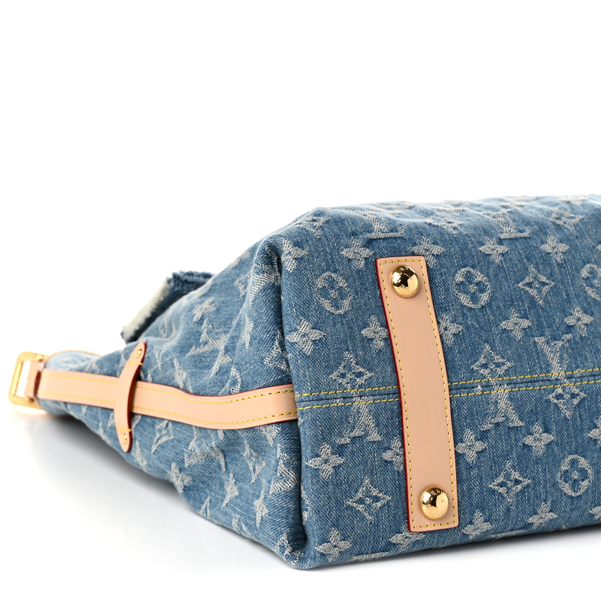 Louis Vuitton Monogram Denim CarryAll MM Blue 9 of 12