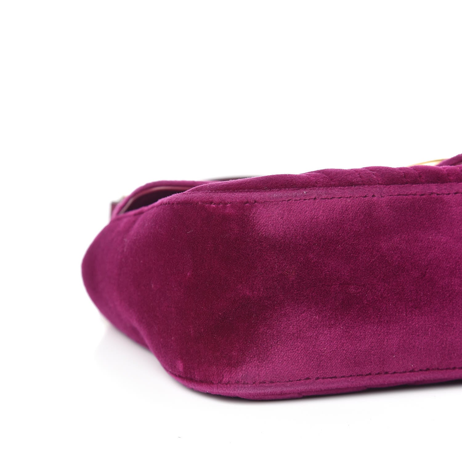 Gucci Velvet Matelasse Small GG Marmont Shoulder Bag Fuchsia Violet Cyclamen 5 of 10