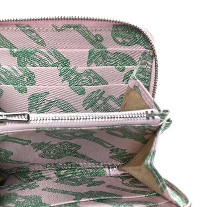 Hermes Epsom Silk'In Compact Wallet Mauve Pale Rose Darling Vert Vertigo 5 of 8