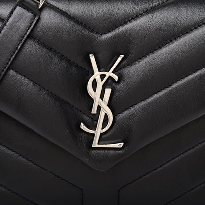 Saint Laurent Calfskin Y Quilted Monogram Small Loulou Chain Satchel Black 11 of 11