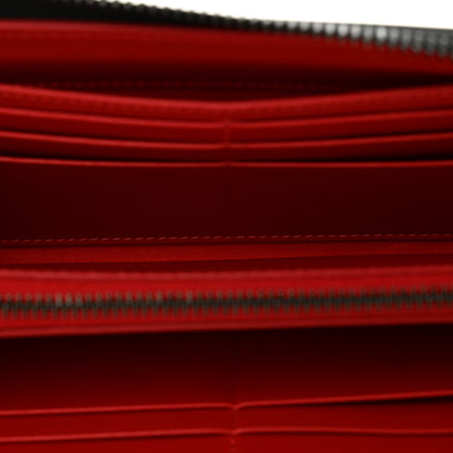 Christian Louboutin Calfskin Panettone Spiked Zip Around Wallet Black 6 of 10