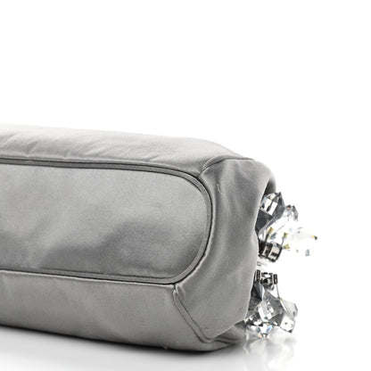 Prada Satin Crystal Clutch Grafite 10 of 13