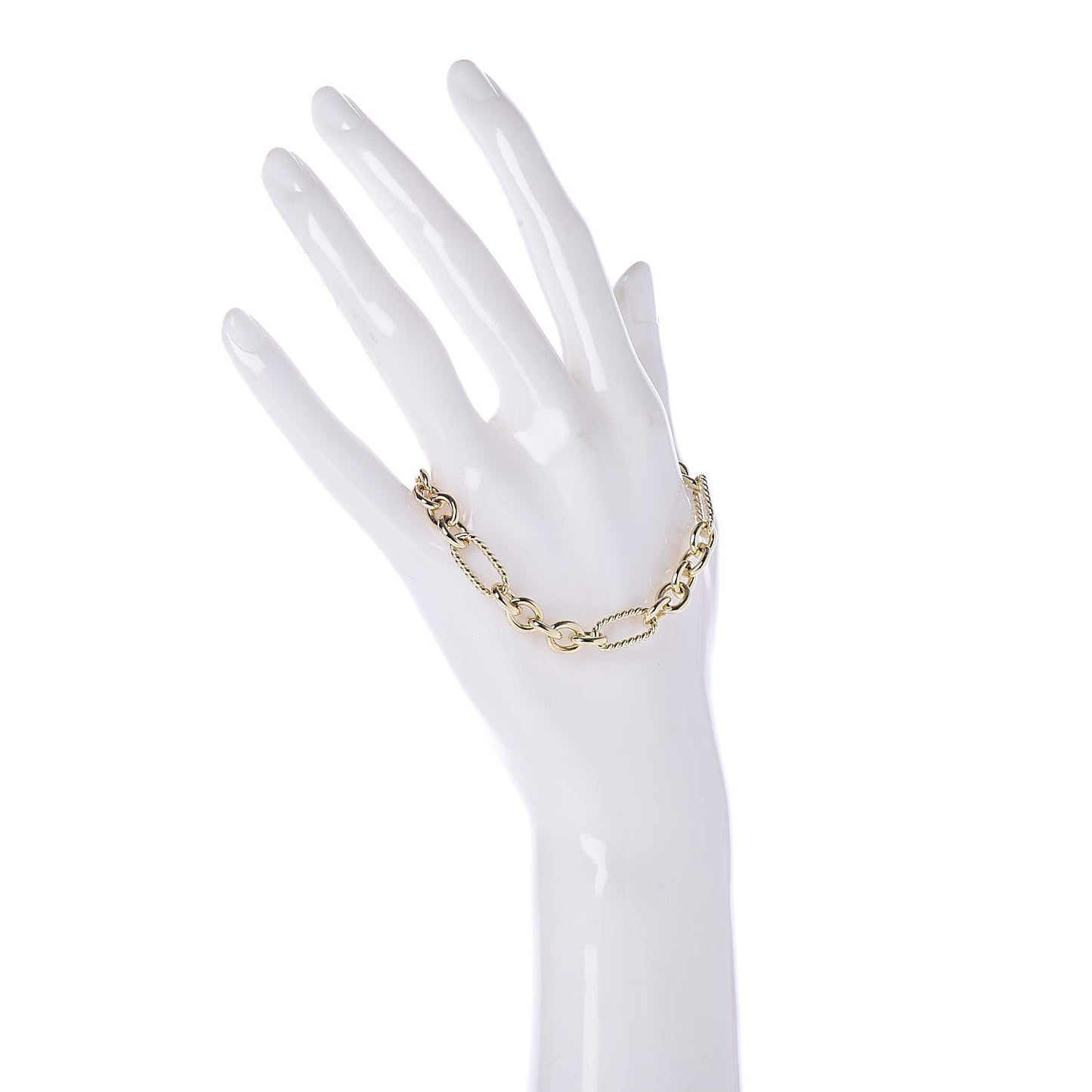 18K Yellow Gold Figaro Link Bracelet