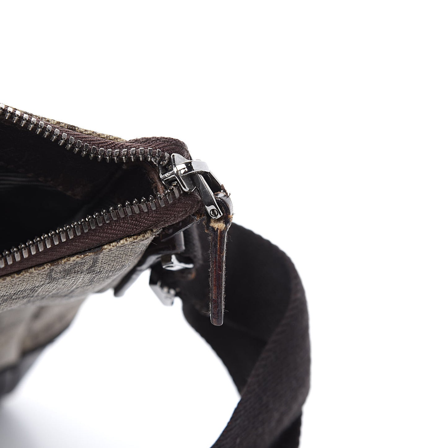 Denim Monogram Flat Messenger Bag Black