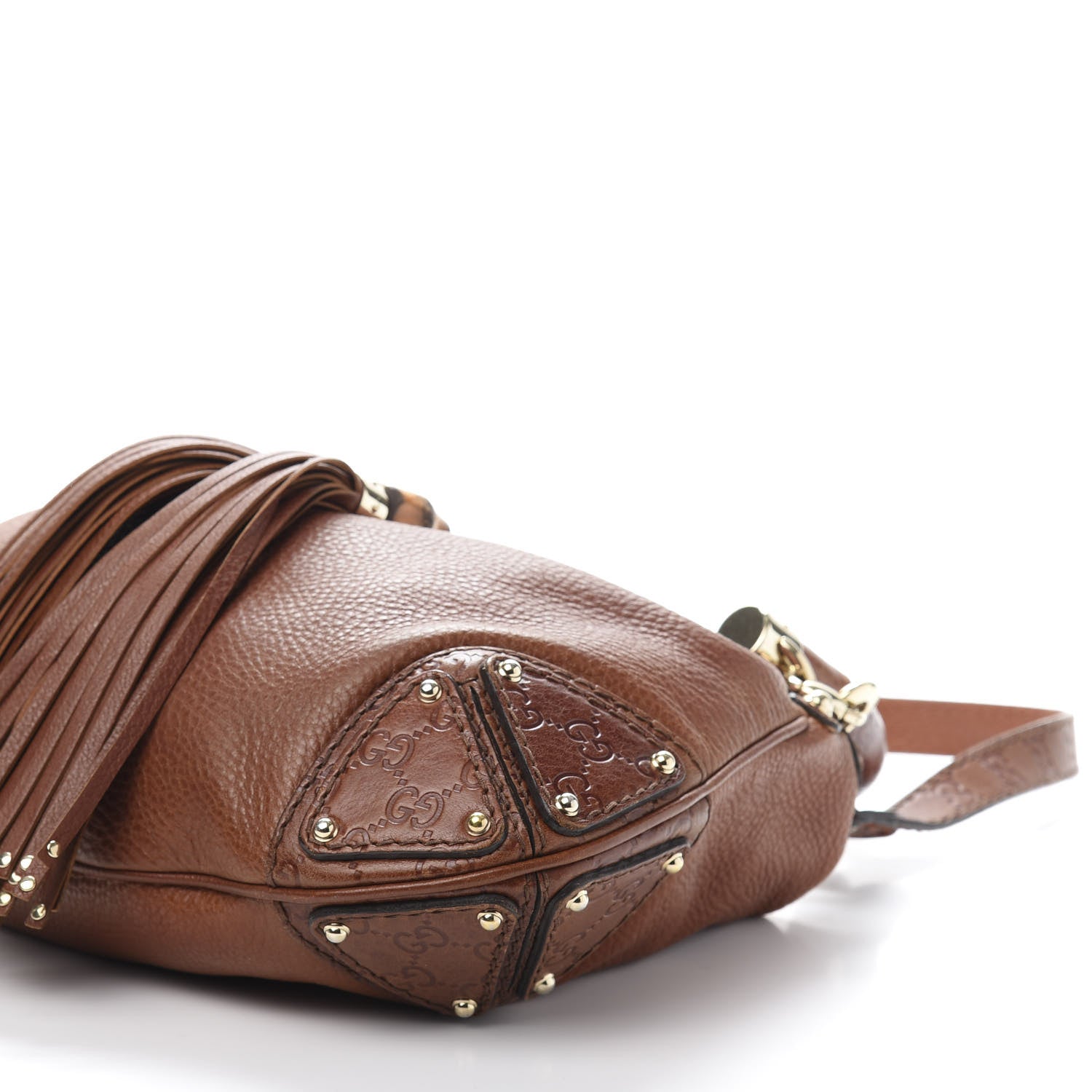 Gucci Calfskin Medium Indy Top Handle Bag Brown 9 of 13