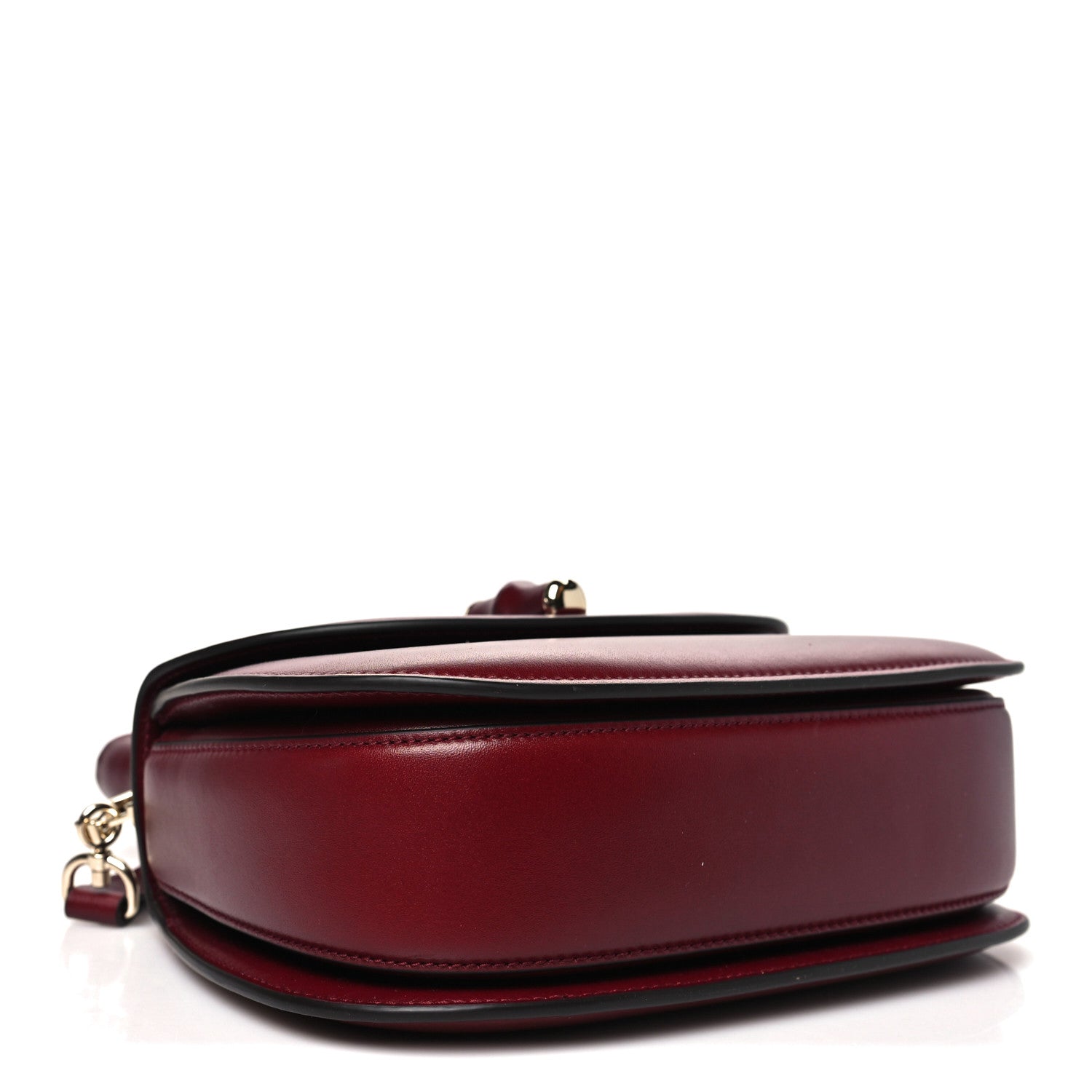 Gucci Boarded Dyana Lux Calfskin Web Monochrome Small Bamboo 1947 Top Handle Bag Rosso Ancora 5 of 12
