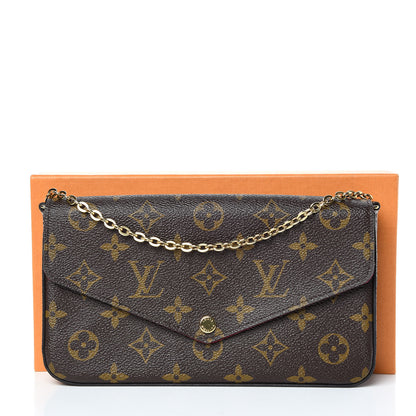 Louis Vuitton Monogram Pochette Felicie Chain Wallet Fuchsia 12 of 12