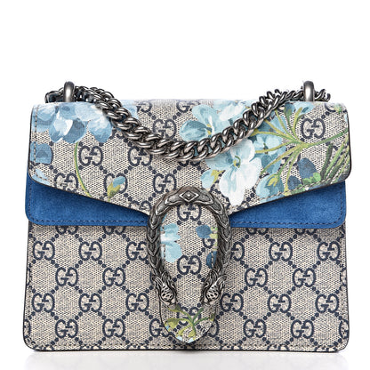 Gucci GG Supreme Monogram Blooms Mini Dionysus Shoulder Bag Beige Navy Vintage Blue 1 of 10