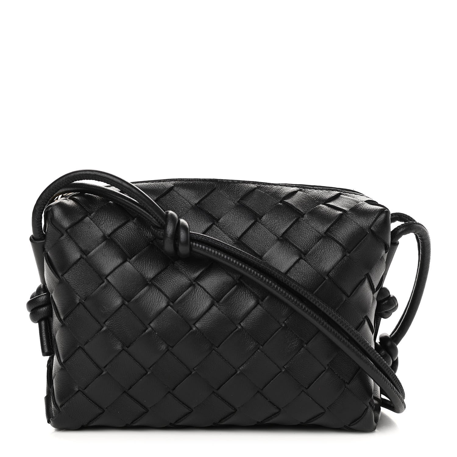 Bottega Veneta Nappa Intrecciato Mini Loop Camera Bag Black 1 of 9