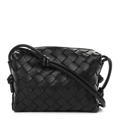Bottega Veneta Nappa Intrecciato Mini Loop Camera Bag Black 1 of 9