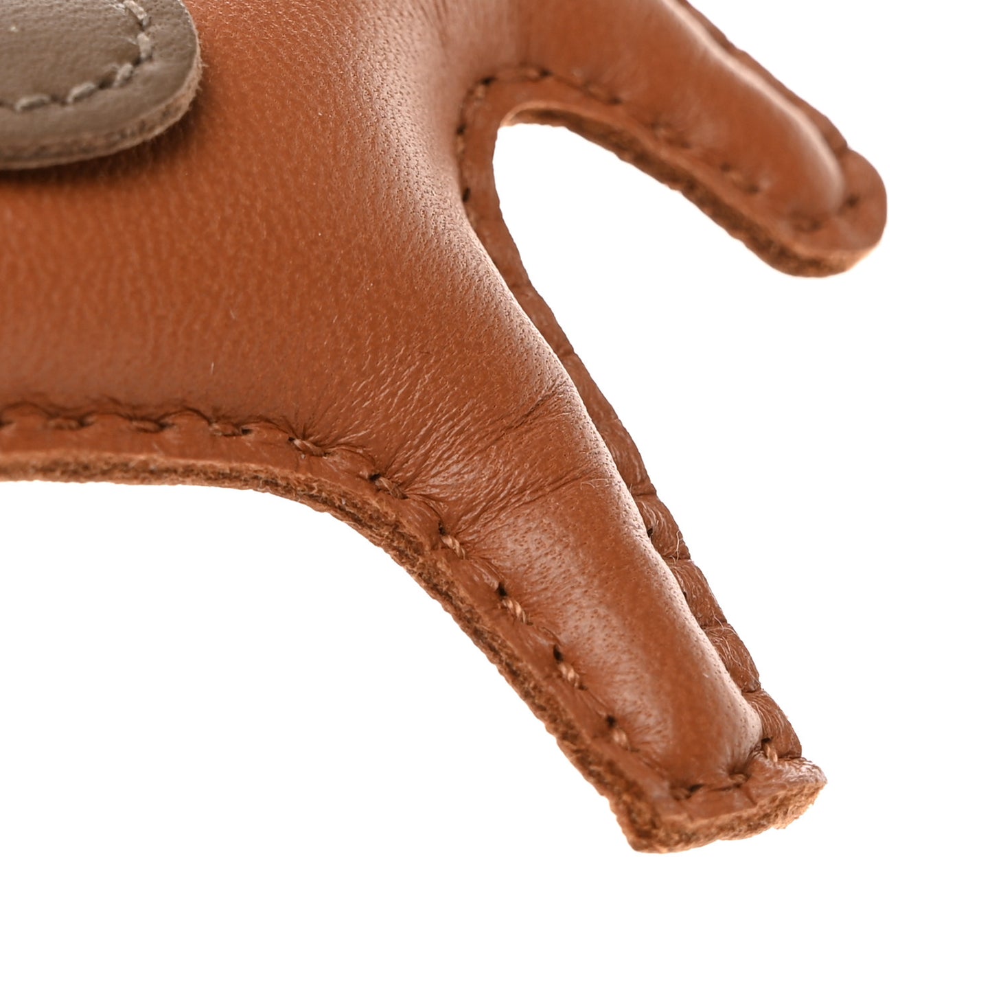 Milo Lambskin Grigri Rodeo Horse Bag Charm PM Gold Craie Etoupe
