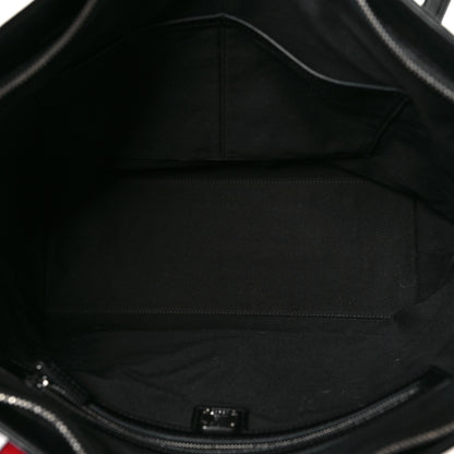 MCM Calfskin Ottomar Monogram Medium Klara Shopper Tote Black 4 of 10