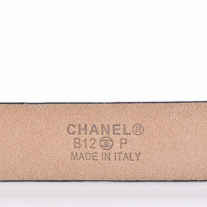 Chanel Caviar CC Logo Skinny Belt Black 80 32 3 of 5