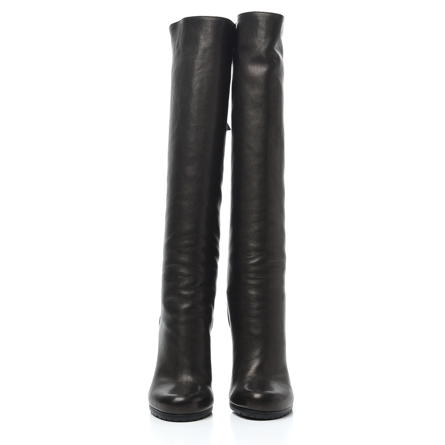 Calfskin Jinny 105 Thigh High Boots 35 Black
