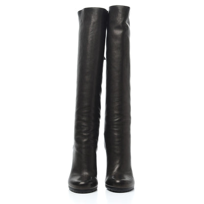 Saint Laurent Calfskin Jinny 105 Thigh High Boots 35 Black 2 of 23