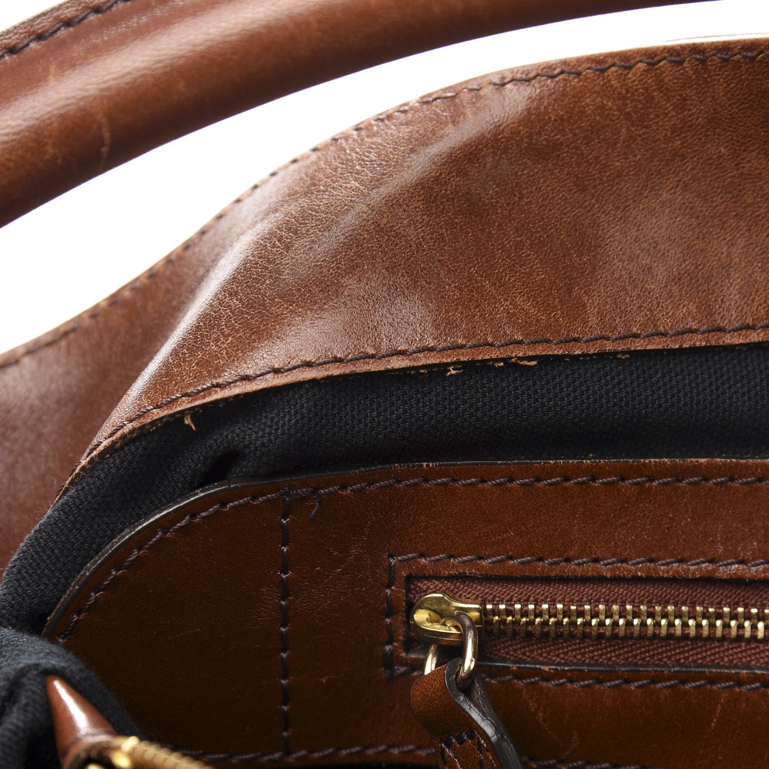 Burberry House Check Bridle Calfskin Medium Gosford Hobo Dark Tan 8 of 14