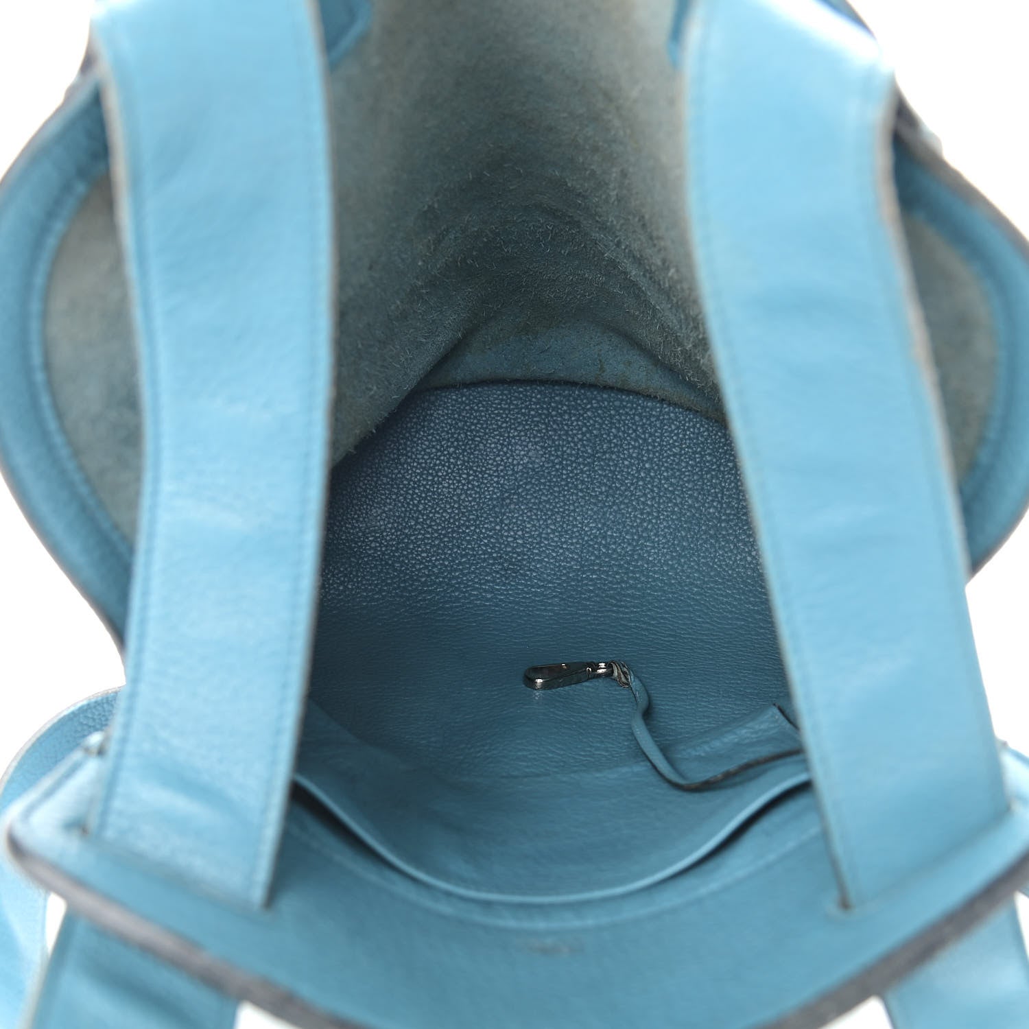 Hermes Taurillon Clemence Sherpa Backpack Blue Jean 5 of 16