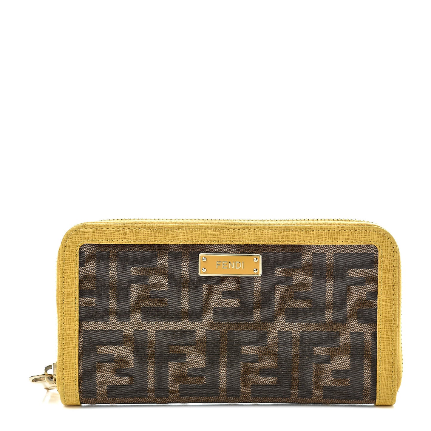 Zucca Zip Around Wallet Tobacco Yellow