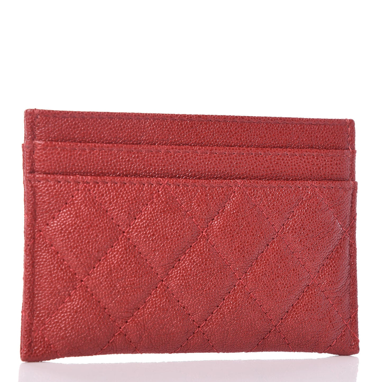 Caviar Quilted Boy Card Holder Red