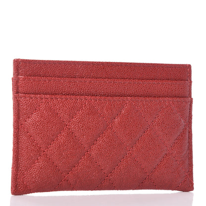 Chanel Caviar Quilted Boy Card Holder Red 3 of 9