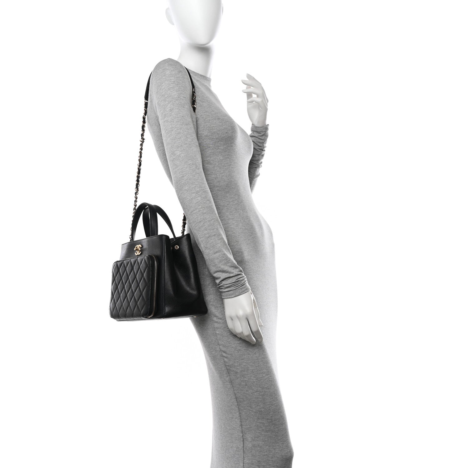 Chanel Caviar Quilted Small Business Affinity Shopping Bag Black 2 of 14