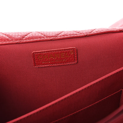 Chanel Calfskin Quilted XXL Travel Flap Bag Red 9 of 11