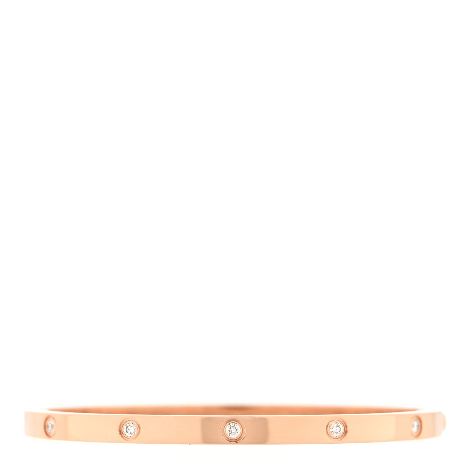 Cartier 18K Pink Gold 10 Diamond Small LOVE Bracelet 15 1 of 6