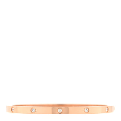 Cartier 18K Pink Gold 10 Diamond Small LOVE Bracelet 15 1 of 6