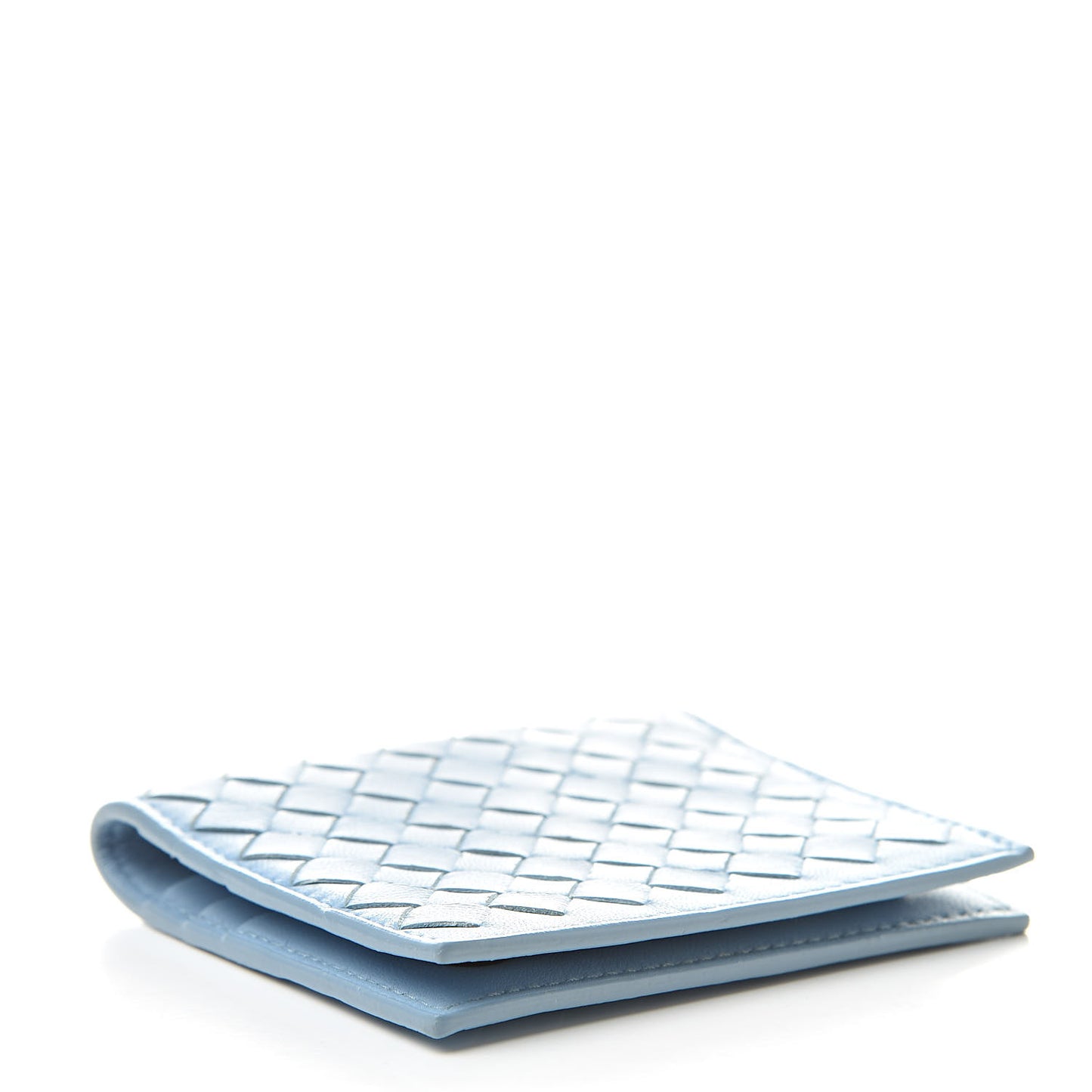 Nappa Intrecciato Card Holder Light Blue