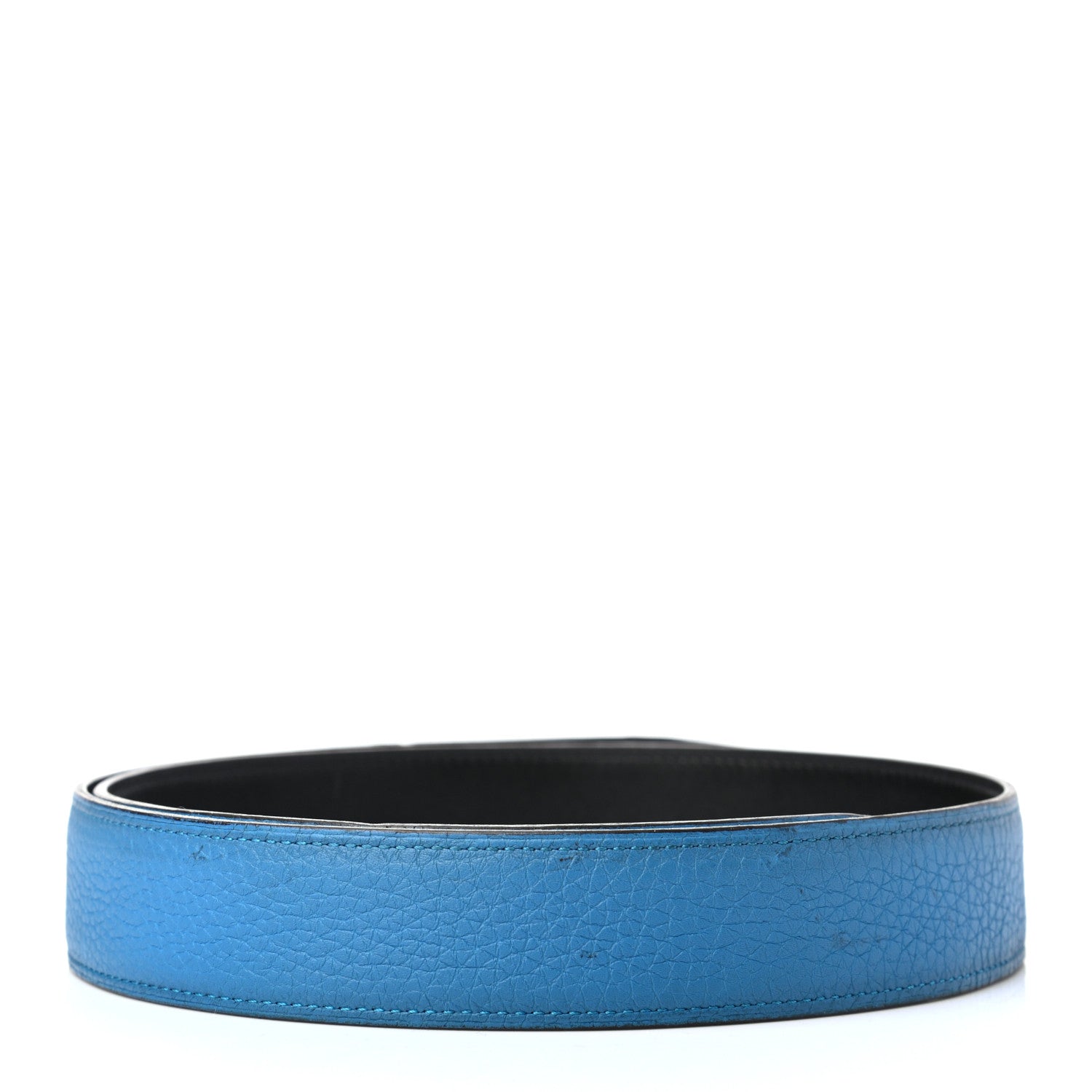 Hermes Box Togo 32mm Belt Strap 80 Black Bleu Zanzibar 2 of 5