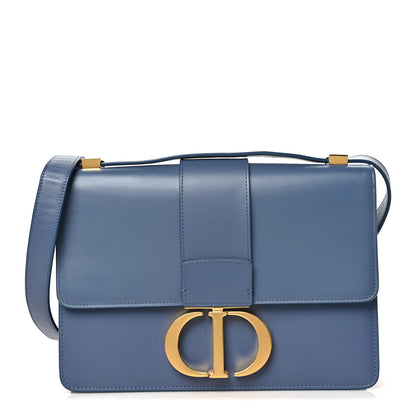 Christian Dior Smooth Calfskin 30 Montaigne Flap Bag Blue 1 of 9